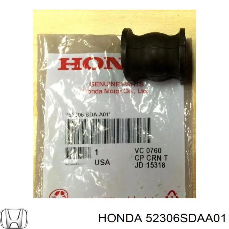 Buje de barra estabilizadora trasera 52306SDAA01 Honda