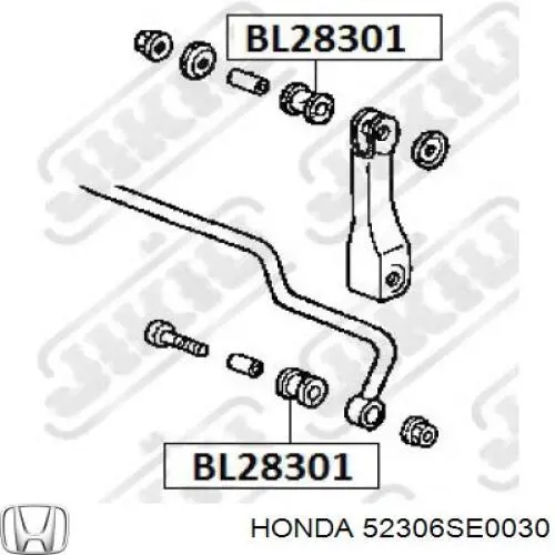 52306SE0030 Honda soporte de barra estabilizadora trasera