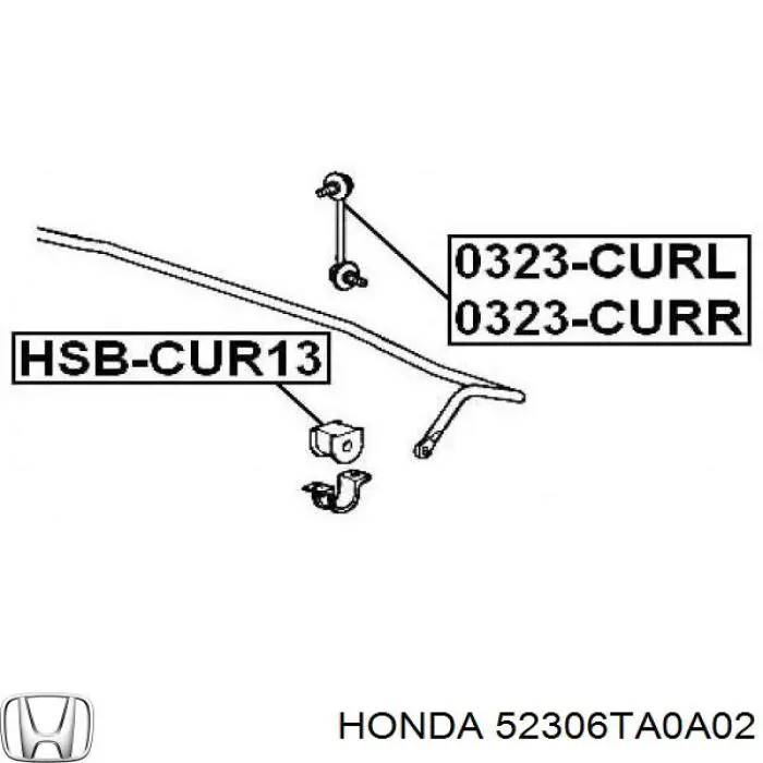 52306TA0A02 Honda casquillo de barra estabilizadora trasera