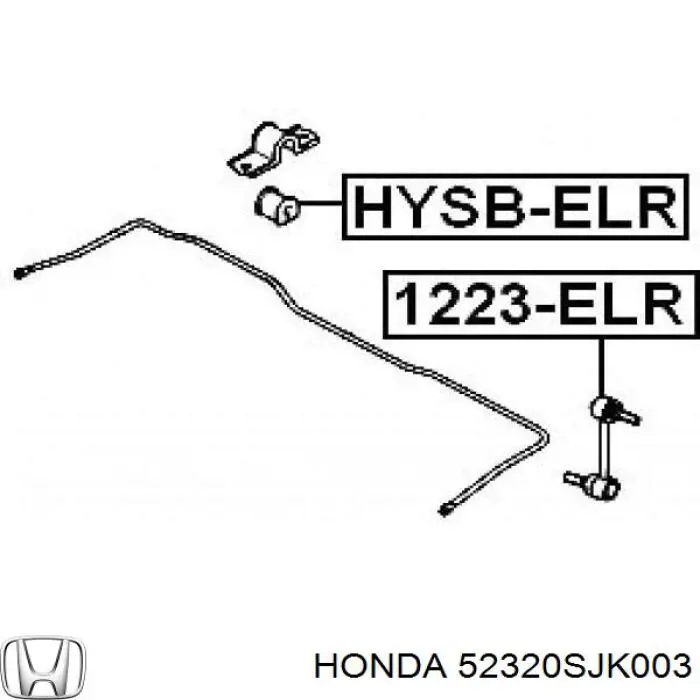 52320SJK003 Honda soporte de barra estabilizadora trasera