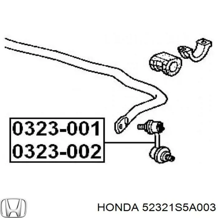 52321S5A003 Honda barra estabilizadora delantera izquierda