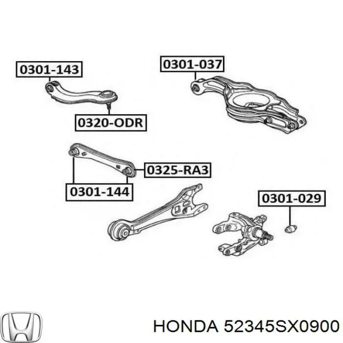 Brazo De Suspension Trasera para Honda Shuttle (RA1, RA5)