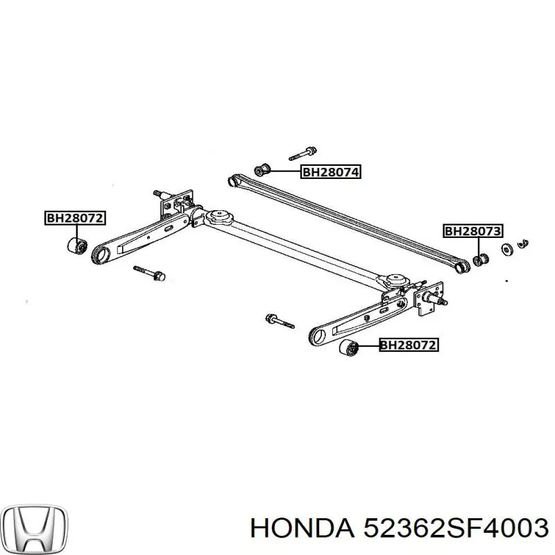 Silentblock de brazo transversal de suspensión trasera Honda 52362SF4003 precio, desde 8,47 EUR