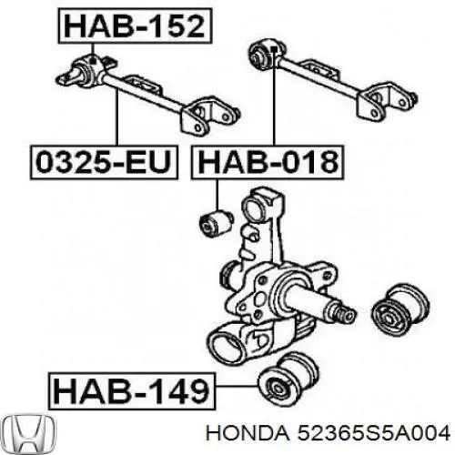 52365S5A004 Honda silentblock de mangueta trasera