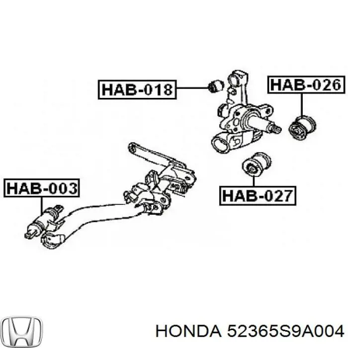Buje de mangueta trasera Honda 52365S9A004 precio, desde 13,57 EUR