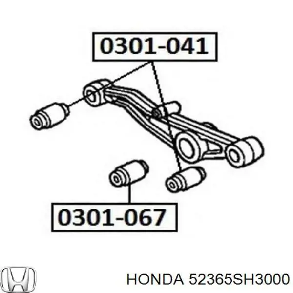 Buje del brazo inferior trasero Honda 52365SH3000 precio, desde 6,84 EUR