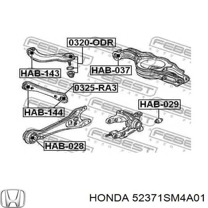 Comprar 52371SN7E00 Honda Brazo de suspensión, trasera derecha