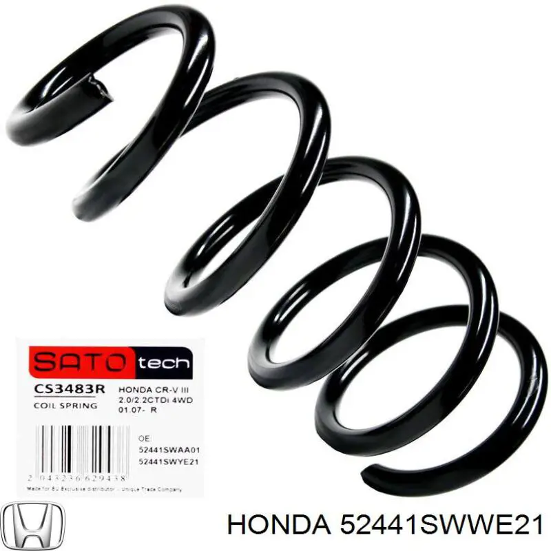 Muelle de suspensión trasero Honda 52441SWWE21 precio, desde 288,04 EUR