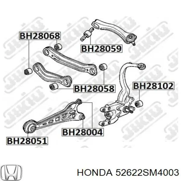 Buje de mangueta trasera Honda 52622SM4003 precio, desde 8,98 EUR