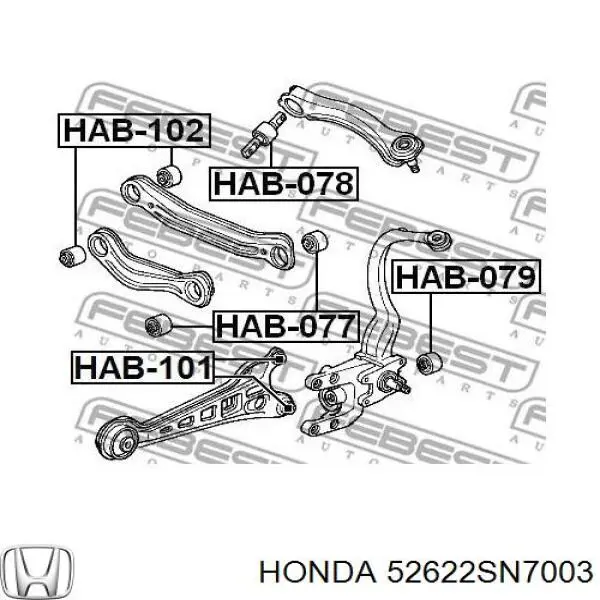 Comprar 52622SN7003 Honda Buje de mangueta trasera