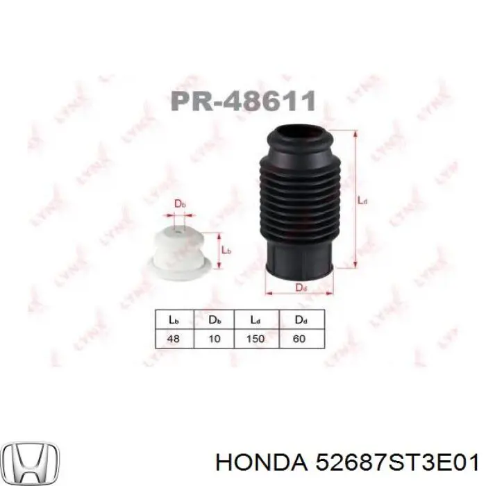 Caperuza protectora/fuelle, amortiguador trasero para Honda Civic (MB, MC)