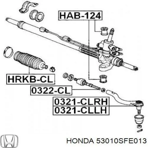 53010SFE013 Honda barra de acoplamiento