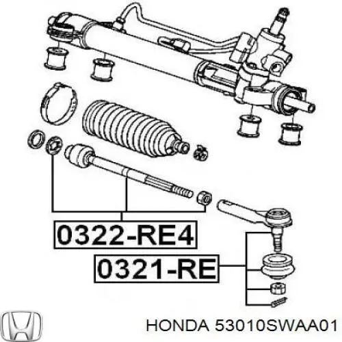 Comprar 53010SWAA01 Honda Barra de acoplamiento