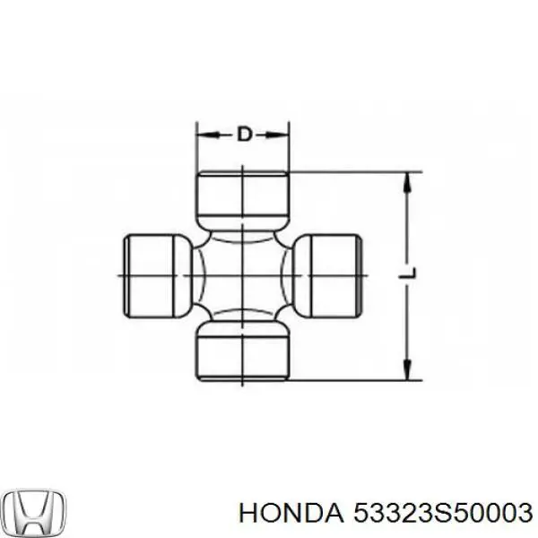 Cardán inferior de la columna de dirección Honda 53323S50003 precio, desde 100,19 EUR