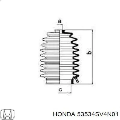 53534SV4N01 Honda bota de direccion izquierda (cremallera)