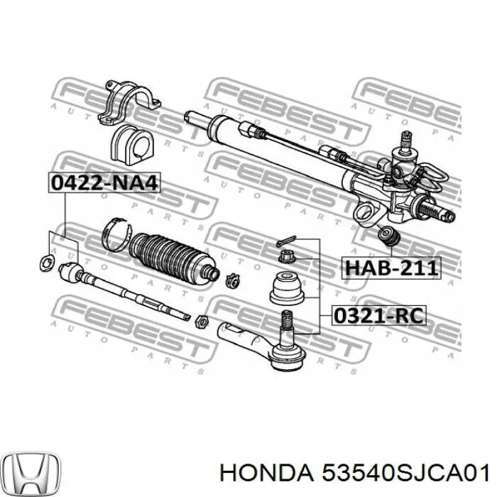Comprar 53540SJCA01 Honda Rótula barra de acoplamiento exterior