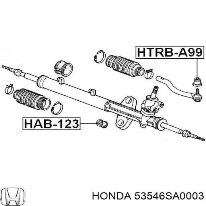 Guardapolvo de rótula de dirección Honda 53546SA0003 precio, desde 4,46 EUR