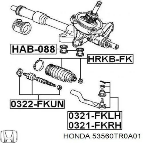 Rótula barra de dirección 53560TR0A01 Honda