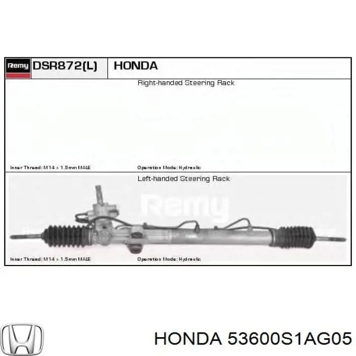 Comprar 53600S1AG05 Honda Cremallera