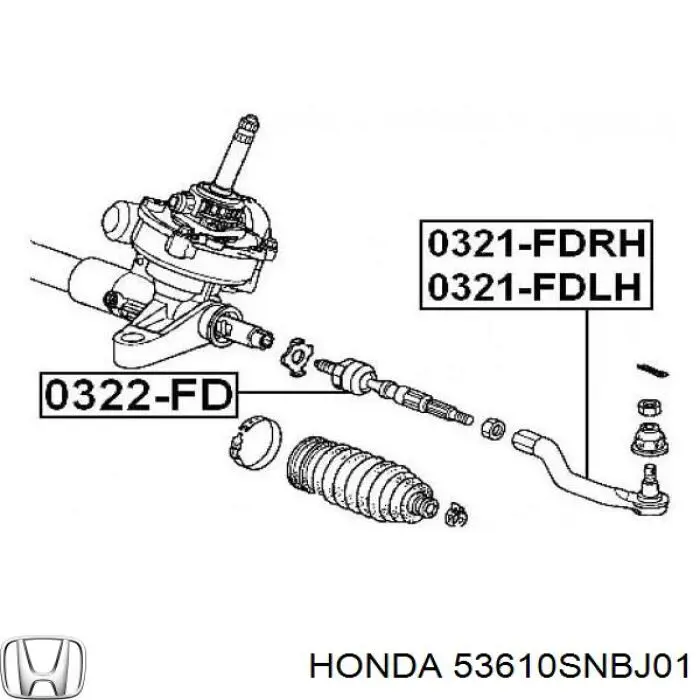 Comprar 53610SNBJ01 Honda Barra de acoplamiento
