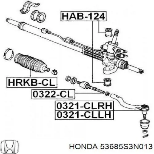 53685S3N013 Honda silentblock de montaje del caja de direccion