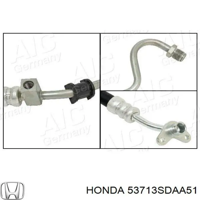 53713SDAA51 Honda manguera hidráulica de alta presión, desde la bomba al mecanismo dirección