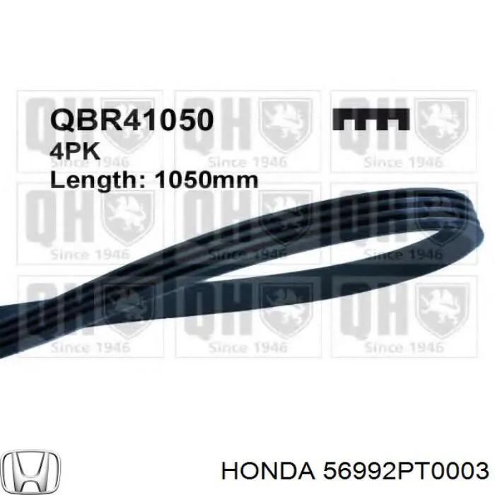 56992-PT0-003 Honda correa trapezoidal