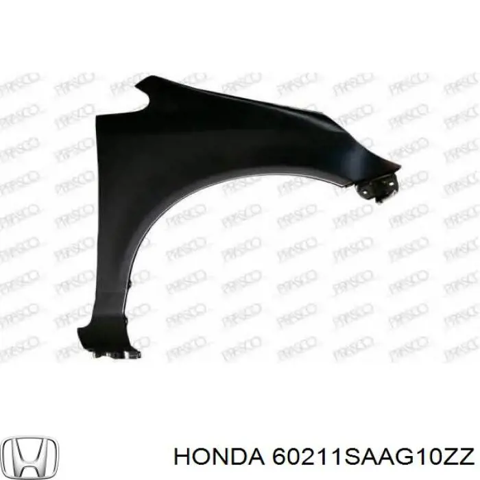 Guardabarros delantero derecho para Honda Jazz (GD)