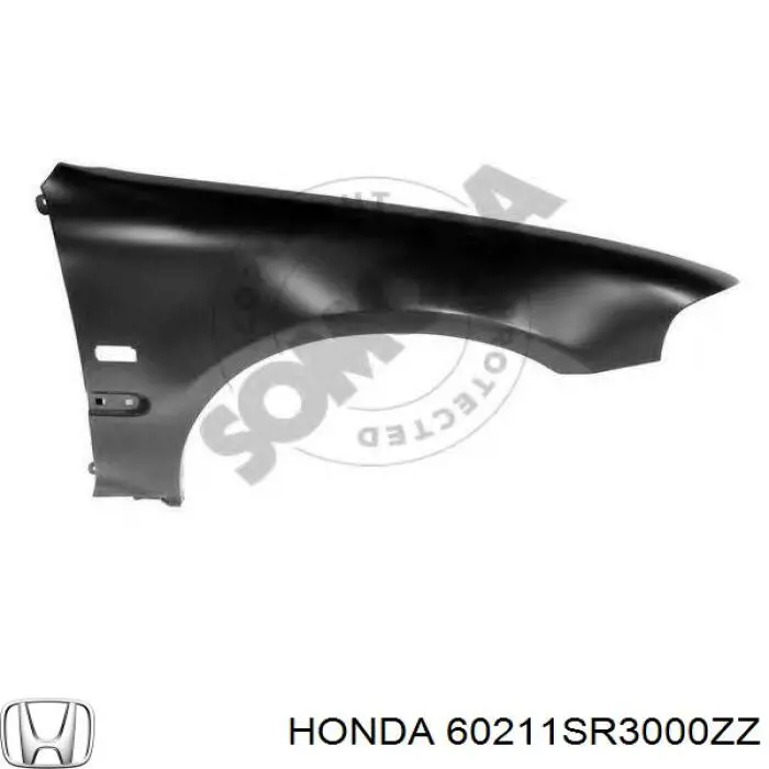Guardabarros delantero derecho para Honda Civic (EJ)