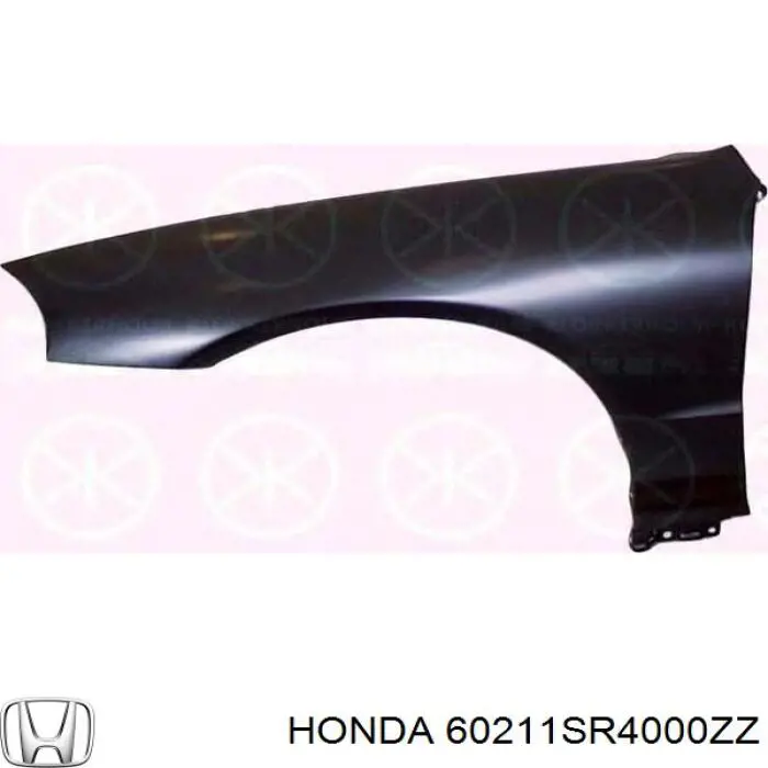 60211SR4000ZZ Honda guardabarros delantero derecho