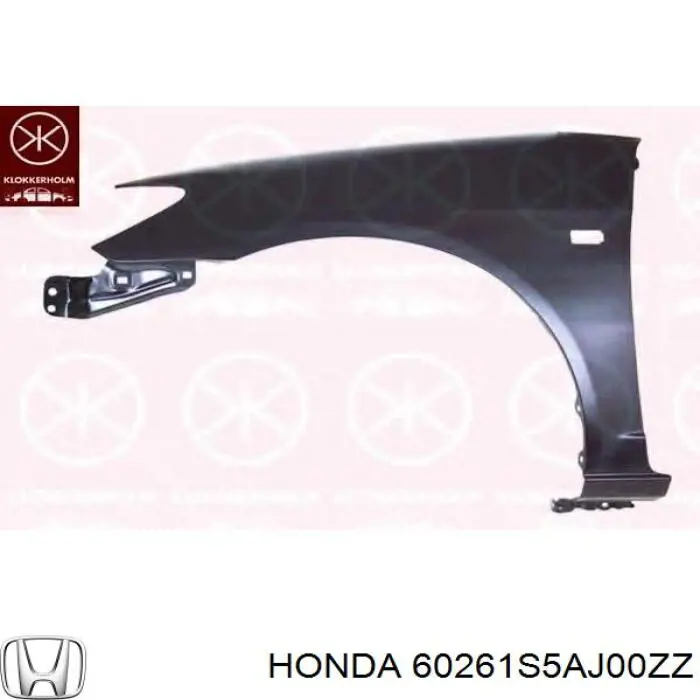 Comprar 60261S5AJ00ZZ Honda Aleta delantera izquierda
