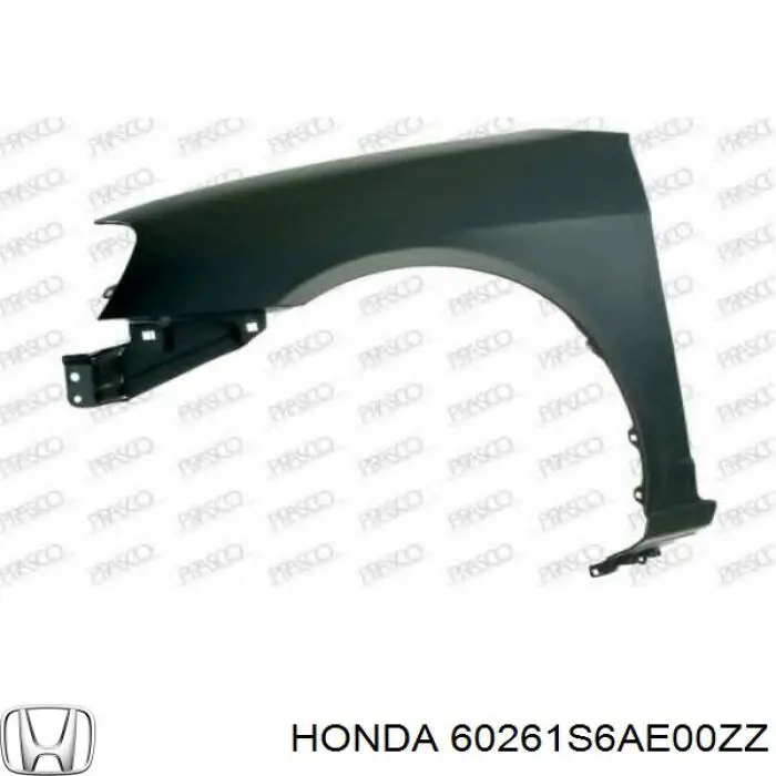 108.501312 Honda guardabarros delantero izquierdo