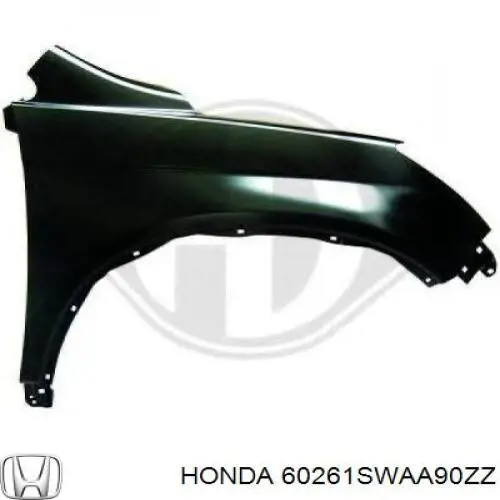 60261SWAA90ZZ Honda guardabarros delantero izquierdo