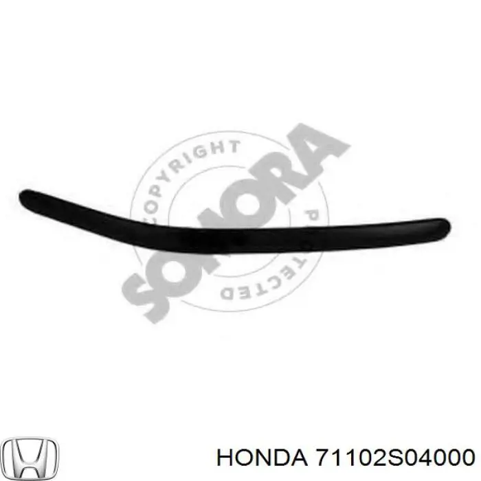Listón embellecedor/protector, paragolpes delantero derecho para Honda Civic (EJ9, EK3/4)