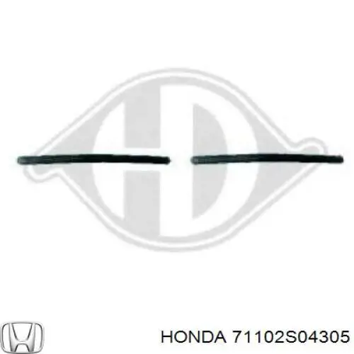 71102S04305 Honda listón embellecedor/protector, parachoques delantero derecho