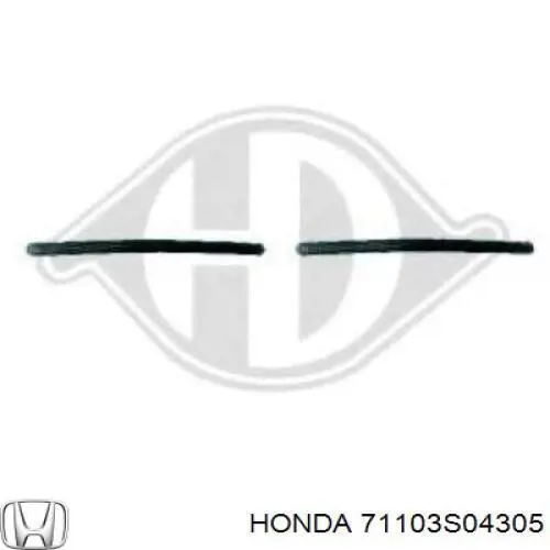 Listón embellecedor/protector, parachoque delantero izquierdo para Honda Civic (EJ9, EK3/4)