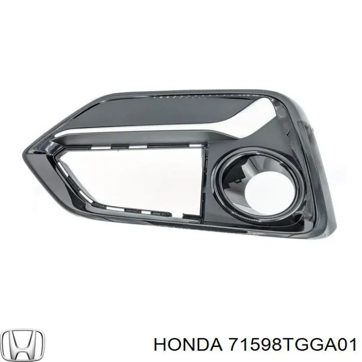 71598TGGA01 Honda Guía izquierda del parachoques trasero