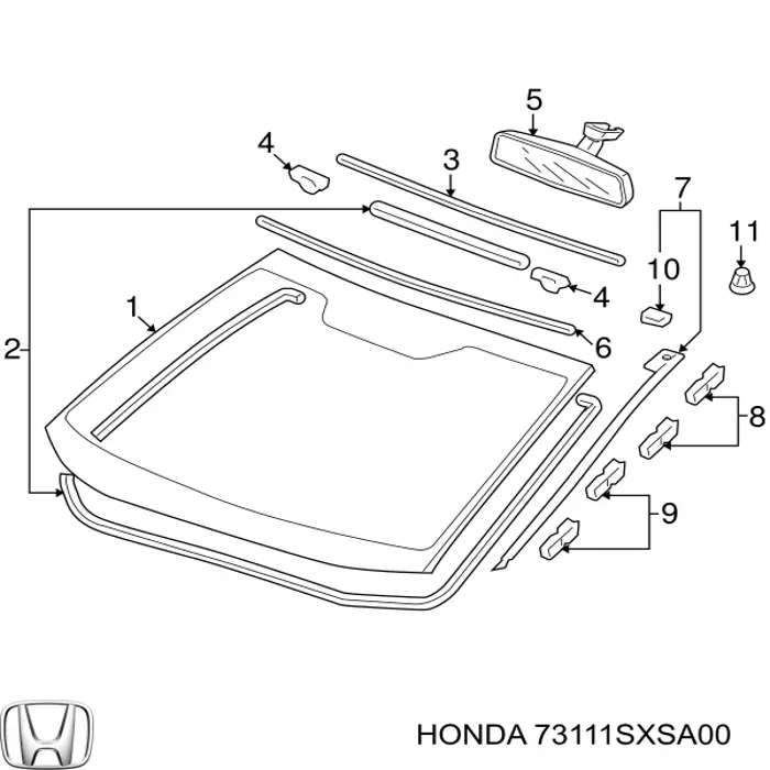 Parabrisas delantero Honda CR-V 3 