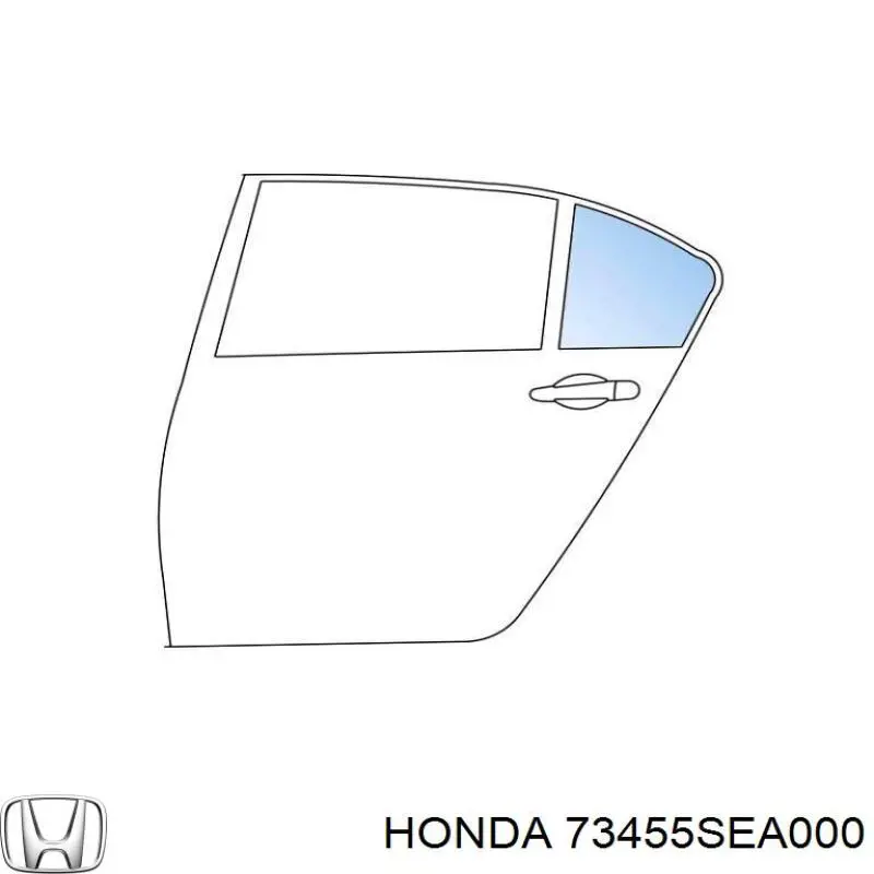 Luna lateral trasera izquierda para Honda Accord (CL, CM)