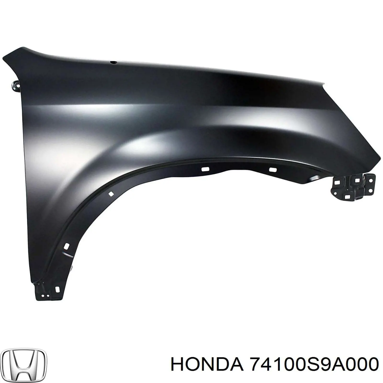 74151-S9A-0000 Honda guardabarros interior, aleta delantera, derecho