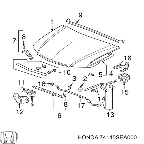 74145SEA000 Honda