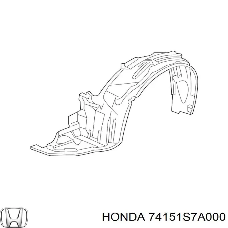 74151S7A000 Honda guardabarros interior, aleta delantera, izquierdo
