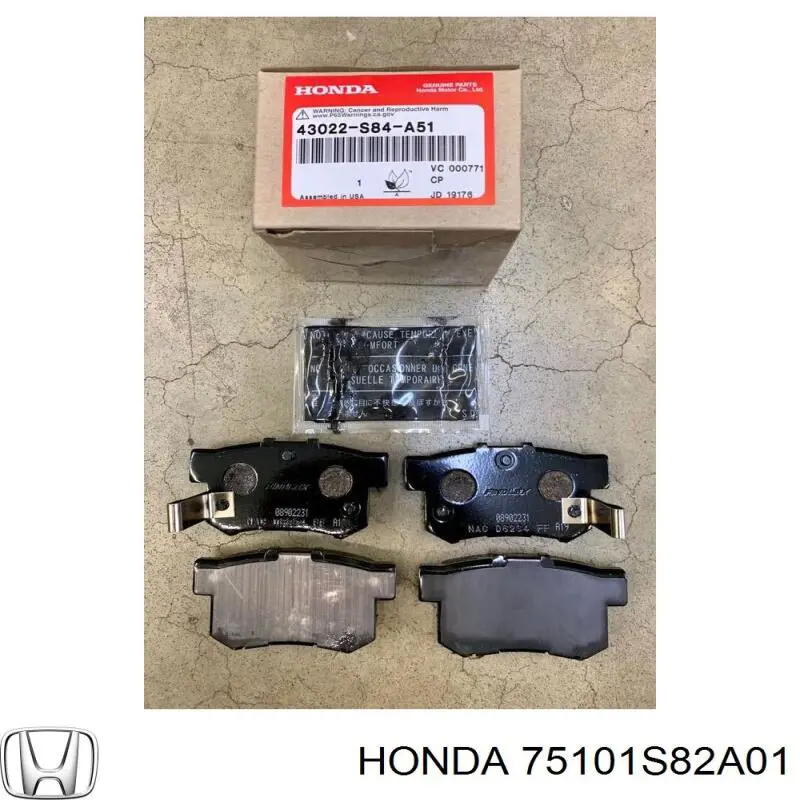 75101S82A01 Honda parrilla