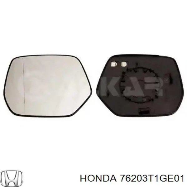 76203T1GE01 Honda Cristal de espejo retrovisor exterior izquierdo