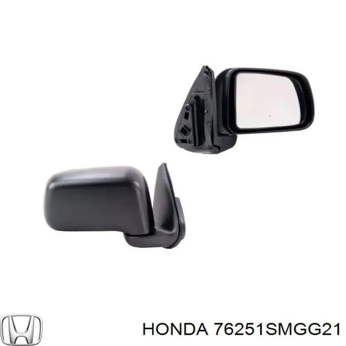 76251SMGG21 Honda espejo retrovisor izquierdo