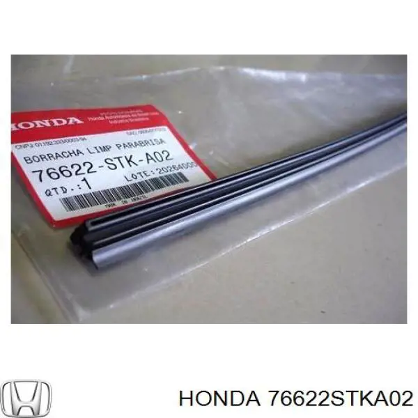 Goma del limpiaparabrisas lado conductor para Honda Accord (CU)
