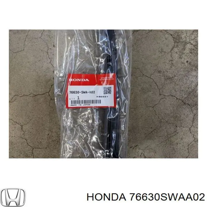 Escobilla del limpiaparabrisas del lado del pasajero 76630SWAA01 Honda