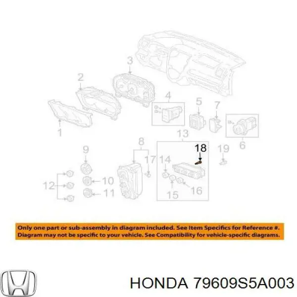 79609S5A003 Honda luz del tablero (panel principal)