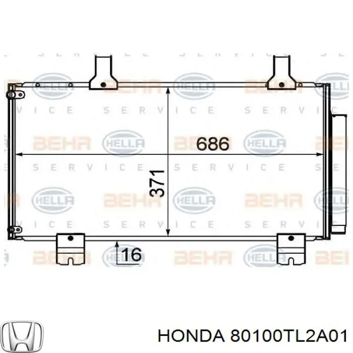 Aire acondicionado capacitor Honda 80100TL2A01 precio, desde 100,26 EUR