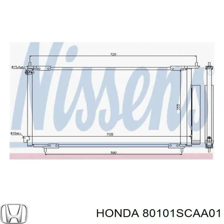 80101SCAA01 Honda condensador aire acondicionado